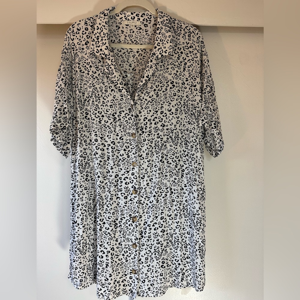 EUC Z Supply James Easy Leopard Dress